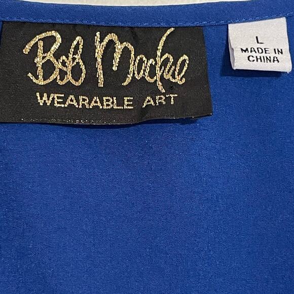 Bob Mackie Scoopneck Tank Top with Princess Seaming Size Large Cobalt Blue - Picture 3 of 5